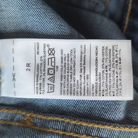 Gap Legging Skimmer Distressed Jeans 2 Blue 26R - Picture 11 of 16